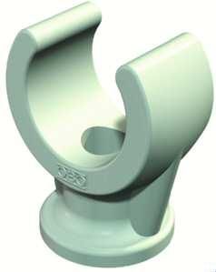 OBO Bettermann 2962 6mm light grey base clamp, 2140063