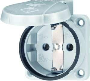 Mennekes 11310 16A 2-pole +E 230V IP54 grey wall socket SCHUKO