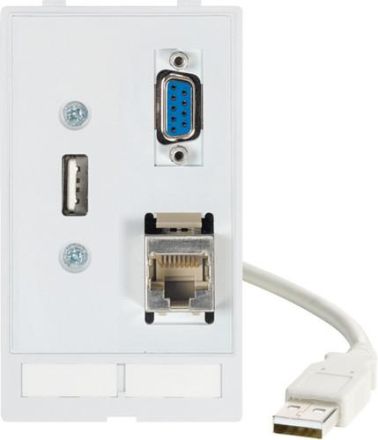 Murrelektronik 4000-68000-1400000 B-D9 Bu/St + 1 RJ45 + 1xUSB-A Bu/St 0.7m data connector insert