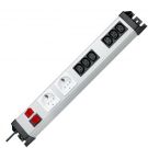 Kopp 227520013 POWERversal 2-way 250V 16A 3600W IP20 power strip