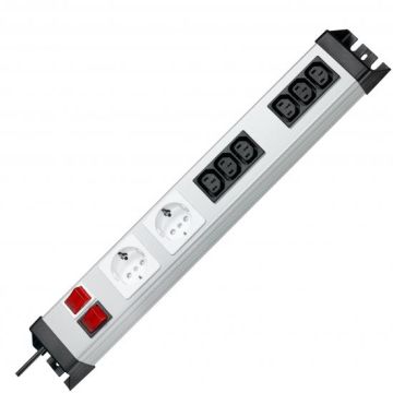 Kopp 227520013 POWERversal 2-way 250V 16A 3600W IP20 power strip