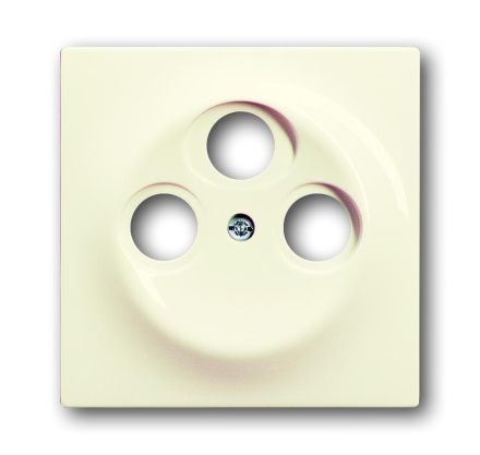 Busch-Jaeger 1743-03-72 central plate, as cover for standard antenna sockets ivory/white