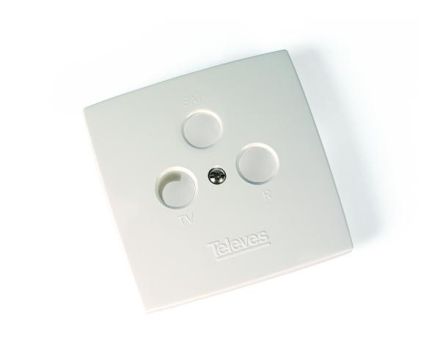 Televes AD3T cover plate 2-hole, pure white