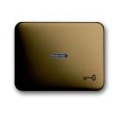 Busch-Jaeger 1789 TR-21 rocker with print, with small transparent dome bronze