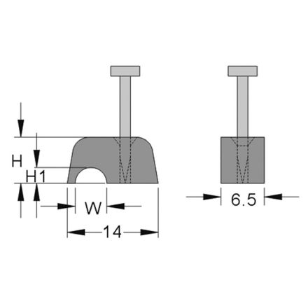 HAUPA 262262 nail clamp with nail Ø12.2mm lgr 20mm