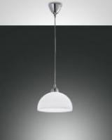 Fabas Luce 2908-44-102 chrome glass white E27 pendant light