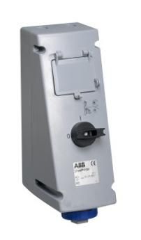 ABB Stotz-Kontakt 316MPR6W, Switchable wall socket, 16 A 6h, IP67, 3P+E, with FI 30 mA, 2CMA168066R1000