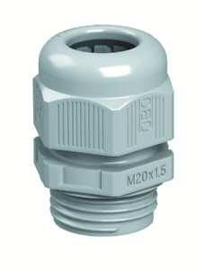 OBO Bettermann V-TEC VM M12 silver grey cable gland, 2022843