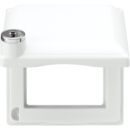 Jung AS581BFSLKLWW hinged cover with frame, 1-way, AS 500, alpine white