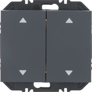 BERKER 24127206 EnOcean pushbutton sensor K.1/K.5 | 2-fold, arrows | anthracite matt