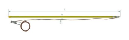 Dehn & Söhne 758003 EV TS L2000mm EZ 1-pole discharge device