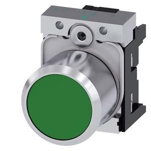 Siemens 3SU1250-0EB40-0AA0 push button 22mm round metal green