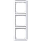 MERTEN 385325 frame 3-way vertical active white glossy