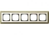 Gira 0215623 5-way cover frame ClassiX bronze/cream white