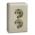 ELSO 515510 socket 2-way 16A RENOVATION pearl white