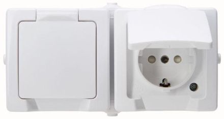 Kopp 137002003 NAUTIC 2-way folding BS scale arctic white SCHUKO socket
