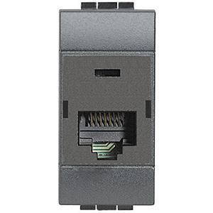 Bticino L4262C6 RJ45 junction box CAT6 UTP 110 anthracite