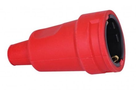 Kopp 180412000 rubber 16A 250V IP20 large red SCHUKO coupling