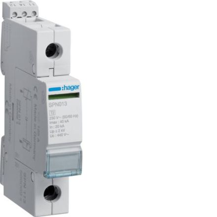 Hager SPN113 surge arrester 1-pole 40kA Type 2 IT K