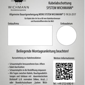 Wichmann 00100102-WD90-20 WD90, set of 20 identification plates