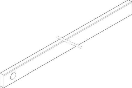 ABN 2FB 30x10x541mm horizontal one-sided CU rail (XCUW132E)