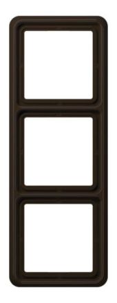 Jung CD583WUBR frame 3-way, vertical and horizontal mounting, thermoplastic, CD 500, brown