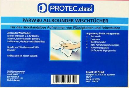 PROTEC.class 05105534 PARW80 Allrounder (PU=80 pcs.) Wipes
