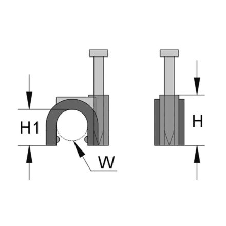 HAUPA 262274 nail clamp with nail Ø2.75mm length 19mm