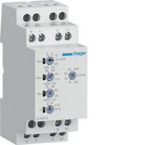 Hager EUM200 adjustable 1P+N/3P(N) 2W control relay