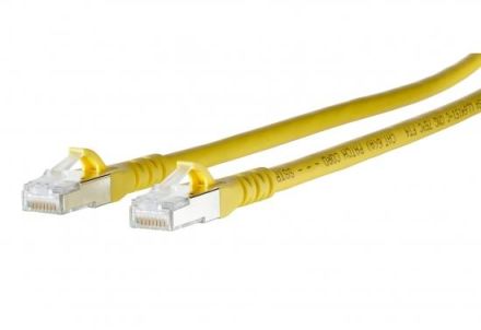 METZ CONNECT ISO/IEC 10G AWG26 2xRJ45 yellow 15.0m patch cable Cat6A, 130845A577-E