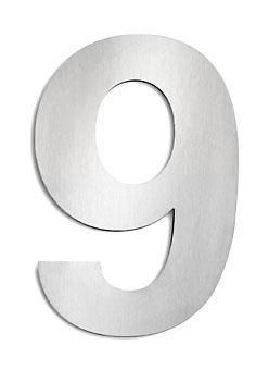 CMD stainless steel house number 9 large G9
