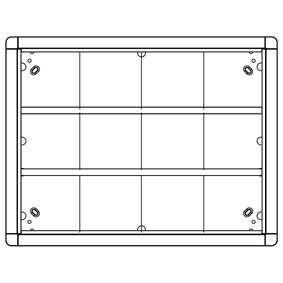Ritto 1883850 surface-mounted frame 12 module slots, grey-brown
