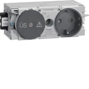TEHALIT GS12009011 Channel socket GS1200 anthracite with UeSM 1-way