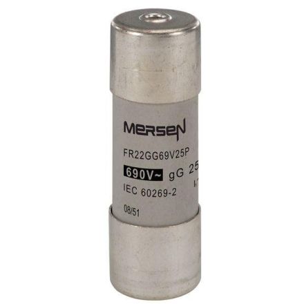 Mersen M201307J FR22GG69V25P 25A gG AC400-690V 22x58 cylindrical fuse link