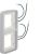 Berker 13393512 Frame 2-way, vertical, illuminable 230V, for housing AP polar white matt Berker
