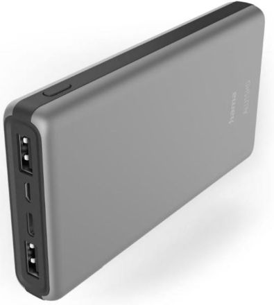 Hama 201656 'ALU15HD' 15000mAh, Silver Power Pack