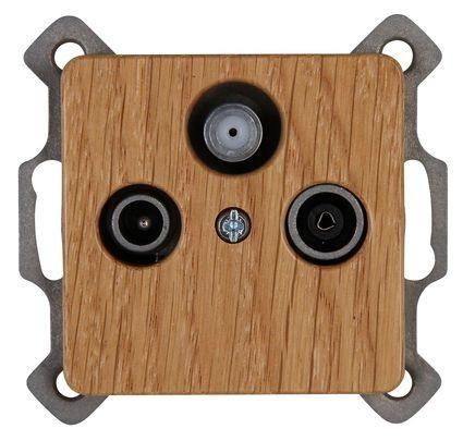 Kopp 917130081 MILANO TV/RF/SAT digital compatible oak antenna socket