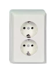 ELSO 515514 socket 2-way 16A RENOVATION pure white