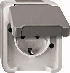 MERTEN MEG2301-8029 SCHUKO socket light grey