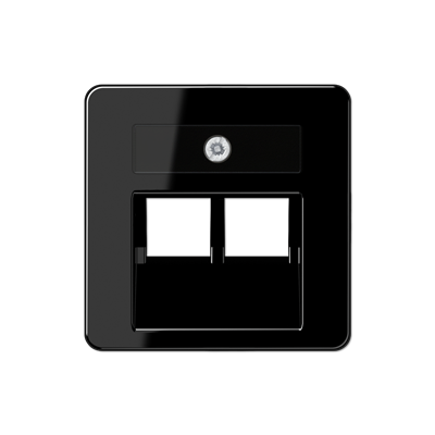 Jung 169-2UAESW cover for IAE/UAE junction boxes 2 x 8-pin, thermoplastic, 50 x 50 mm, black