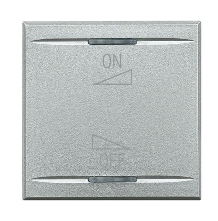 Bticino HC4911/2AI rocker switch aluminum / 2m loud/quiet