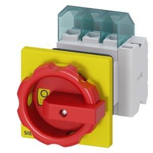 Siemens 3LD2154-1TP53 main/emergency stop switch 3-pole front mounting