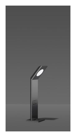 RZB 611862.0031.1 Slopia TOP LED 22W 4000K with 2x socket LED bollard light