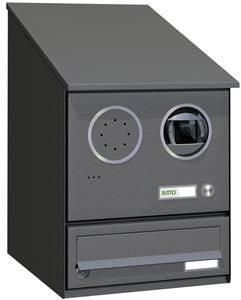 Ritto RGE1305120 letterbox surface-mounted horizontal video, chrome ring, stainless steel