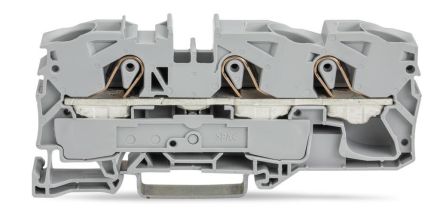 Wago 2016-1301 TOPJOB S grey 16qmm 3 conductor feed-through terminal
