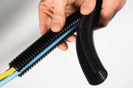 HellermannTyton 166-11803 HG-DC21-PA6-BK-50M HelaGuard plastic conduit