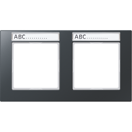 Jung AC5820BFNAANM frame 2-way, with label field, horizontal mounting, thermoplastic painted, A CREATION, matt anthracite