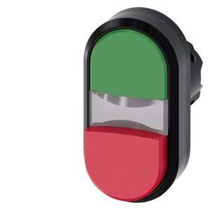Siemens 3SU1000-3BB42-0AA0 double push button 22mm round