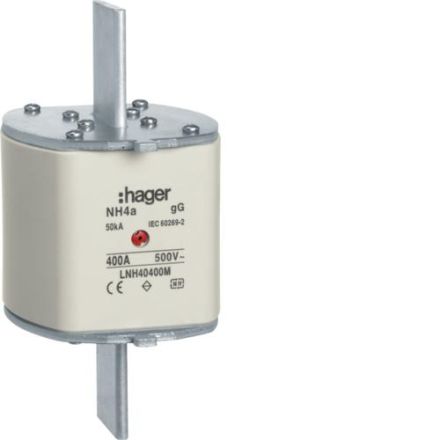 Hager LNH40400M NH fuse link NH4a gG 500V 400A M-detector
