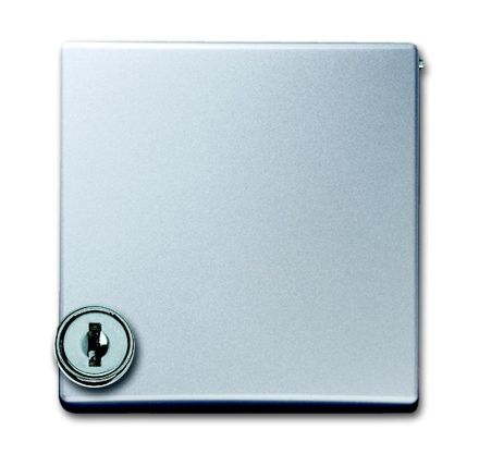 Busch-Jaeger 2118 GKSL-33 intermediate ring with hinged lid, lockable, different locking, aluminum silver